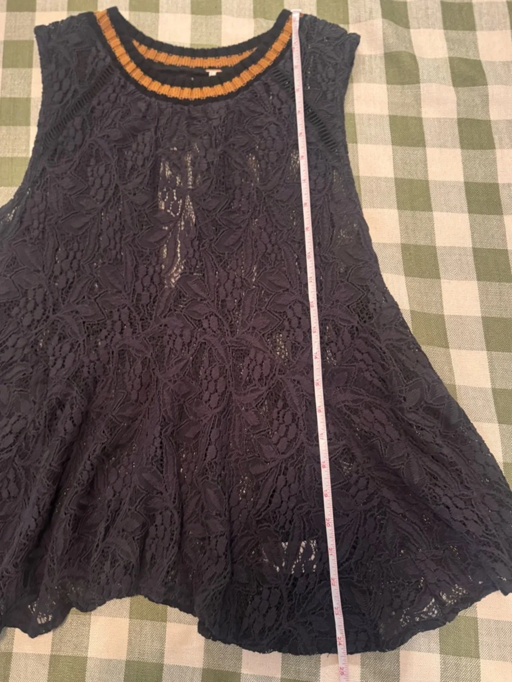 Free People Maisie Black Lace Sleeveless Peplum Top - Picture 7 of 10